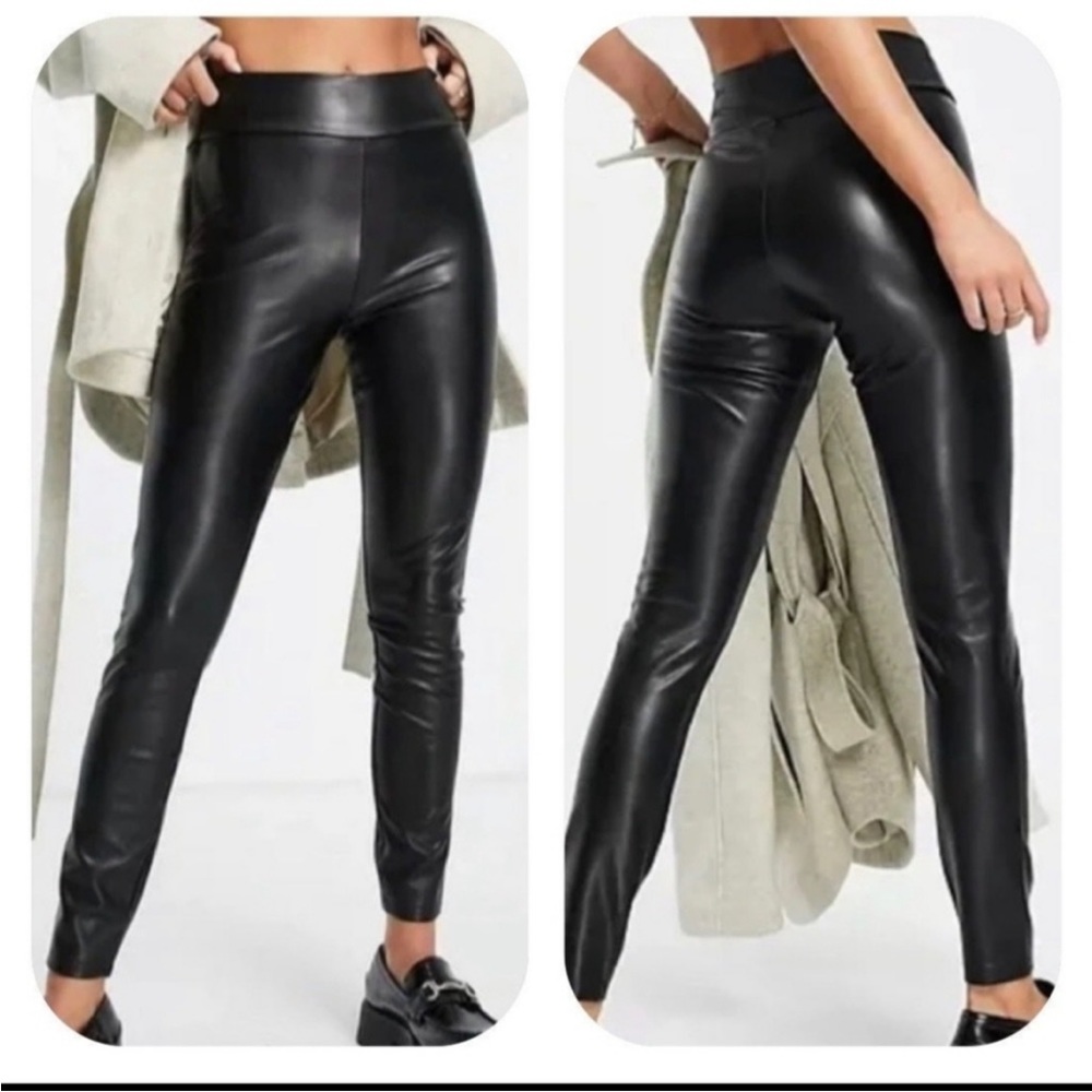 Abercrombie and fitch faux leather leggings size small.